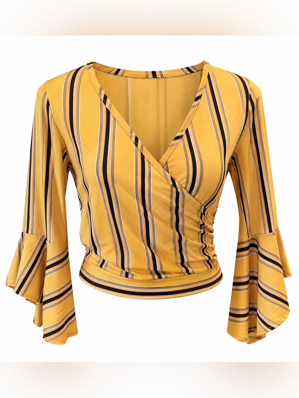Arabella Gold and Black Striped Blouse